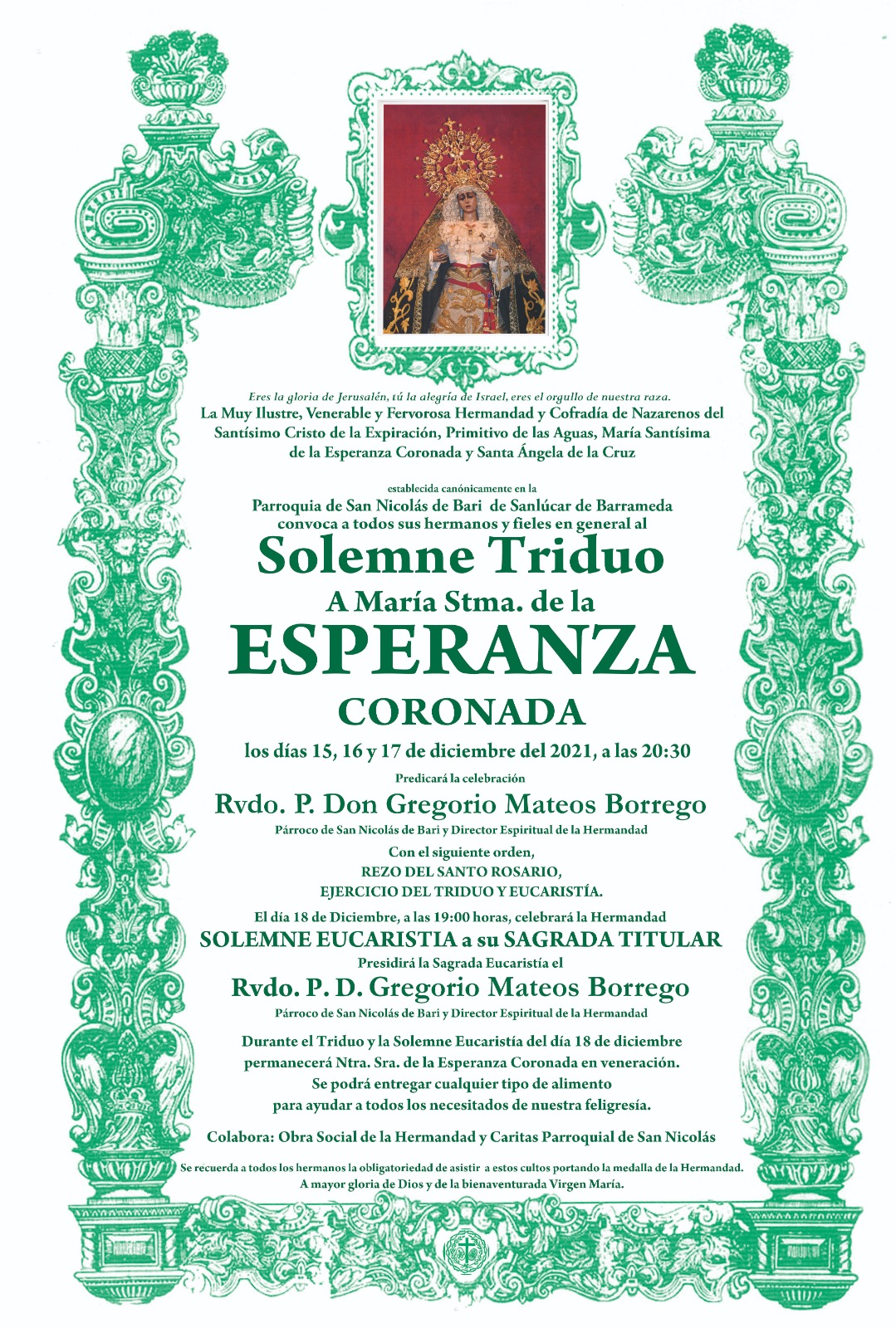 Triduo a la Santsima Virgen de la Esperanza